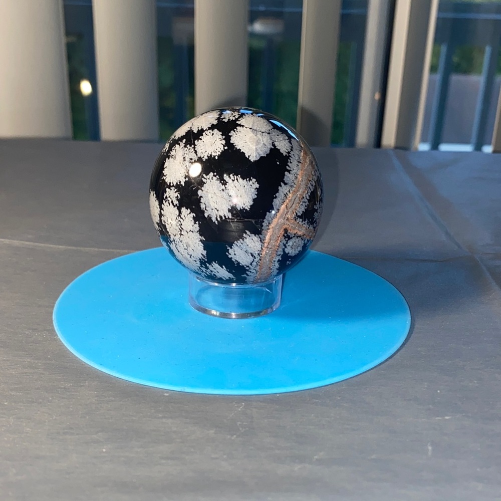 Snowflake Obsidian Sphere